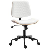 silla de escritorio ergonomica t1008 blanca 120kg altura ajustable diseno compacto vintage