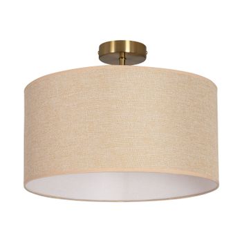 Ledkia Lámpara de Techo Quitón Metal y Tela - Elegante y Vintage