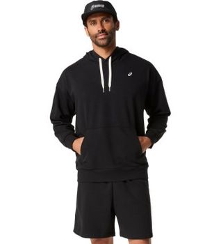 Asics para hombre. 2031F449 Sudadera French Terry Relaxed negro (L), Casual, Deportivo, Algodón
