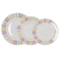 vajilla 18 piezas porcelana blanca