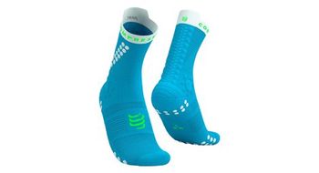 Calcetines compressport pro racing v4 0 trail azul verde