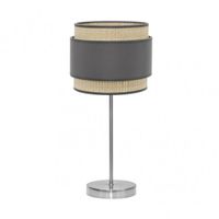 sobremesa alto kandy 1xe27 naturalgris 67x30x30 cm