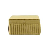 caja de joyas de terciopelo plisado verde 23x15cm