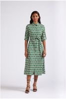 vestido estampado tipo camisero rhombus multiverd
