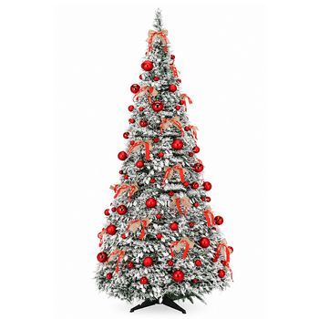 Árbol De Navidad Plegable Aga Wanda De 210 Cm Con Iluminación Led Y Adornos
