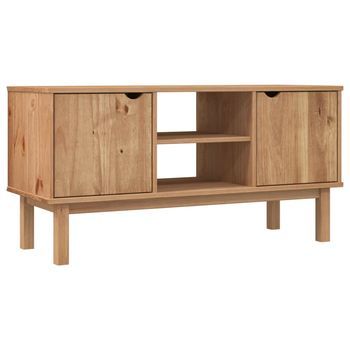 Mueble Tv | Mueble De Salón | Armario Tv Otta Madera Maciza De Pino 113,5x43x57 Cm