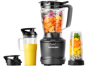 Batidora de vaso - nutribullet SmartSense 1500 Combo, Jarra 1.89 l, Vaso 946 ml, Gris oscuro