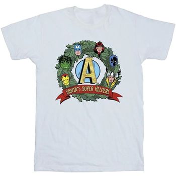 Marvel Camiseta Santa's Super Helpers para niño