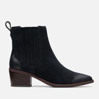 clarks womens morzine top suede western boots - uk 3