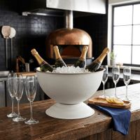 champanera de inox blanco 40x40x23 cm