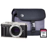olympus pen e-pl9 mirrorless camera with 32 gb sd card  case - black body only black
