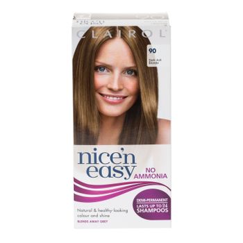 Clairol Nice'n Easy No Ammonia Hair Dye 90 Dark Ash Blonde