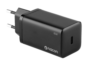 Cargador Nintendo Switch 2 - Nacon AC Adapter, Para 2, Lite, y OLED, Carga rápida 65W, USB-C, Negro