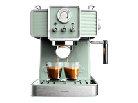cafetera express - cecotec power espresso 20 tradizionale bares manometro pressurepro vaporizador orientable thermoblock diseno vintage verde