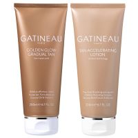 gatineau tan accelerating lotion and golden glow gradual tan giftset