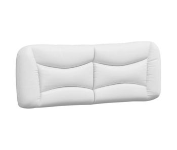 Cabecero cama - mueble cabecero acolchado cuero sintético blanco 140 cm