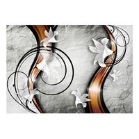 papel pintado 3d - lirio en la piedra 200x140 cm