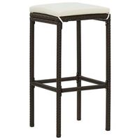 6 uds taburetes de bar  taburete de cocina  taburete alto con cojines ratan sintetico marron