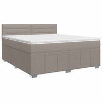 cama tapizada 190x140x88 cm tejido - taupe