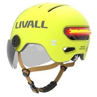 livall l23 yellow helmet 54-58cm with ledsos protective lens