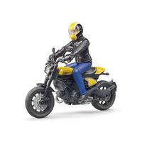 motorista con moto ducati amarilla
