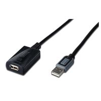 digitus cable usb 20 amah amplificado 10m negro