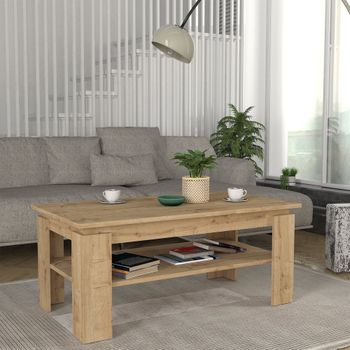 Mesa De Centro Krirdfjos 110x60x47 Cm - Roble Zafiro [en.casa]
