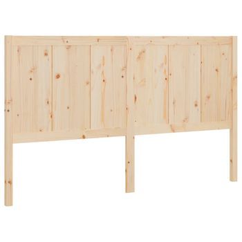 Cabecero Cama Mueble De Dormitorio De Cama Madera Maciza De Pino 155,5 X 4 X 100 Cm Marrón M02_0005015