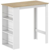 mesa de bar 112x57x106 cm blanco