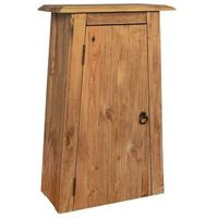 mueble de pared para bano madera maciza de pino 42x23x70 cm vidaxl