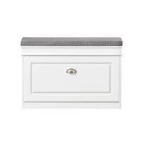 banco zapatero con 1 solapa mdf blanco
