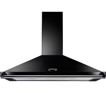 RANGEMASTER CLAHDC110BC Classic Chimney Cooker Hood - Black & Chrome, Black