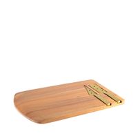 tabla de madera para quesos con 2 cuchillos