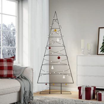Árbol De Navidad | Decoraciones De Navidad Para Decoración Metal Negro 180 Cm Cfw245823