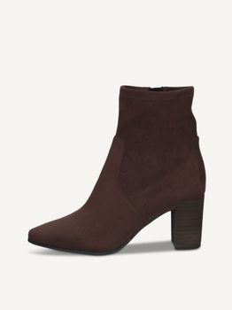 CAPRICE Bootie, brown, made of Textiles with Block heel, Size 39