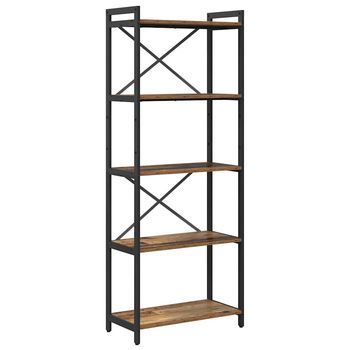 Estante De Libros | Estantería Para Libros Madera Envejecida 60 X 30 X 155 Cm