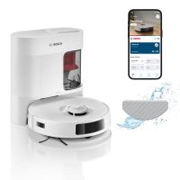 robot aspirador y fregasuelos bosch bcrd2w con autovaciado navegacion lidar 11000 pa control app