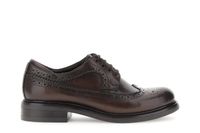 derby de cuero con cordones estilo oxford dark brown