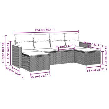 Conjunto De Sofá Exterior (incluye Cojines, Combinación De Seis Piezas)