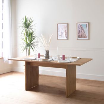 Mesa de comedor rectangular de madera estilo escandinavo 180cm
