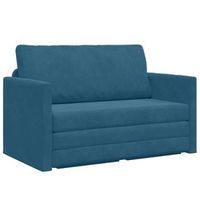 sofa cama azul 124 x 71 x 78 cm terciopelo vidaxl