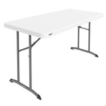 Mesa Plegable Lifetime Patas Abatibles, 152x76x74 Cm, Blanco