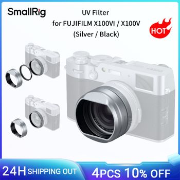 Filtro UV SmallRig para FUJIFILM X100VI /X100V, Lente de Vidrio Óptico con 99% de Transmitancia de Luz, Impermeable, Antiarañazos, con Anillo Adaptador