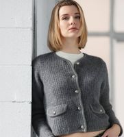 bash para mujer 1h25harr cardigan harry gris 34 casual algodon