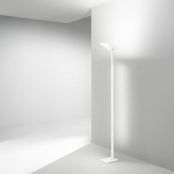 Lámpara de pie led quadra blanca de aluminio h.180 cm perenz