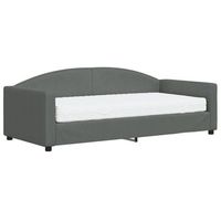 sofa cama  cama para adultos con colchon tela gris oscuro 90x190 cm