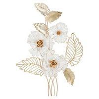 panel decorativo de flores 3d de metal multicolor 54x64x737 cm