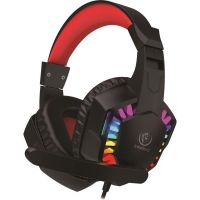auriculares rebeltec shark con cable 35 mm over ear microfono y rgb negro