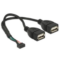 cable usb delock 84933 02 m usb 20 2 x usb a negro