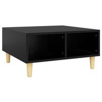 mesa de centro madera contrachapada negro 60x60x30 cm vidaxl